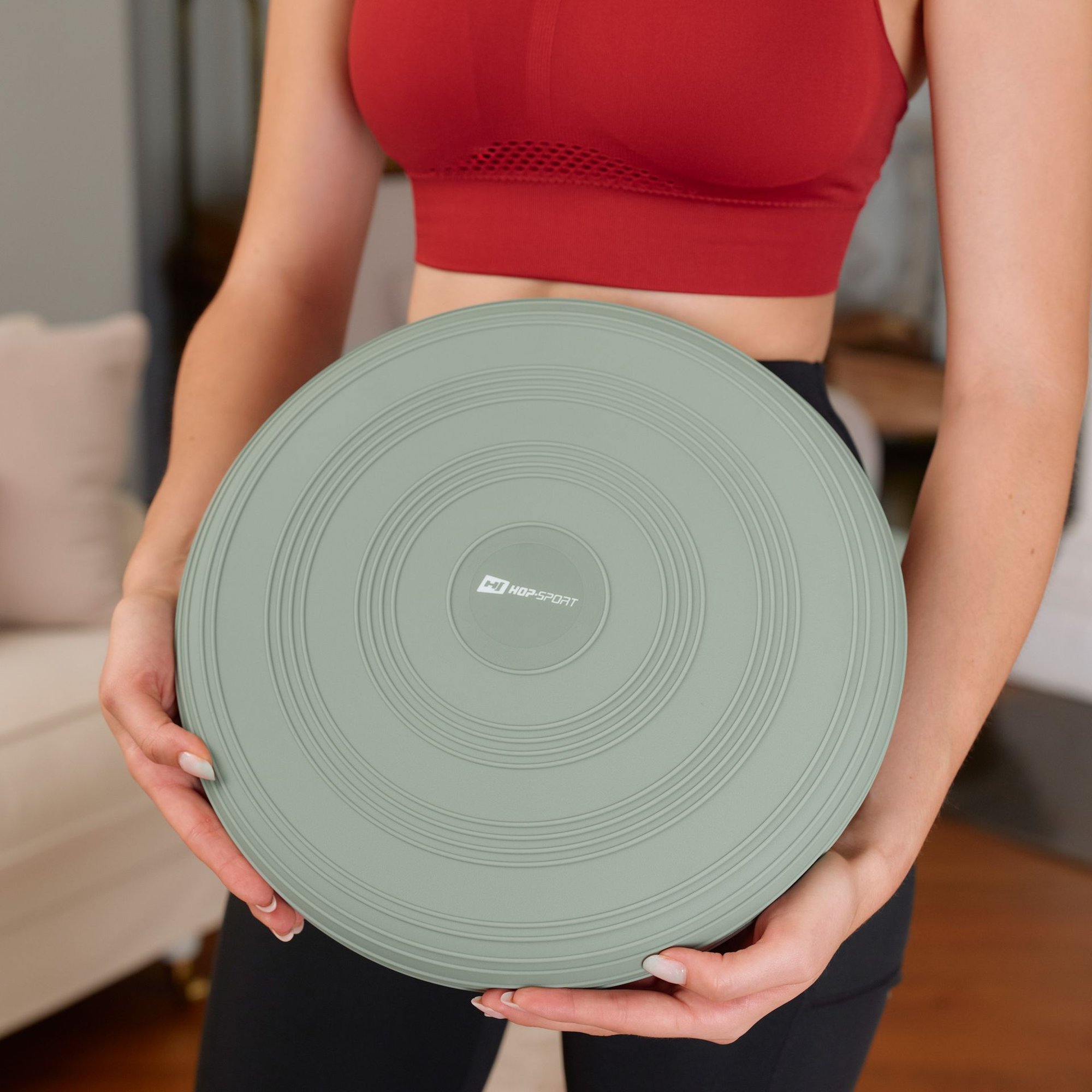Grünes Balancekissen für Fitness und Reha – Modell Hop-Sport