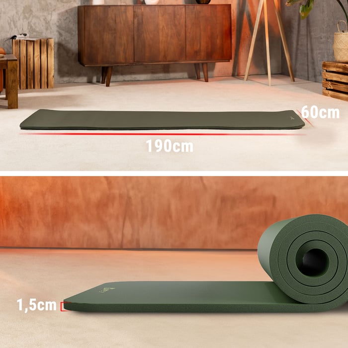 Tapis de gymnastique Hop-Sport de 1,5 cm d'épaisseur en mousse NBR.