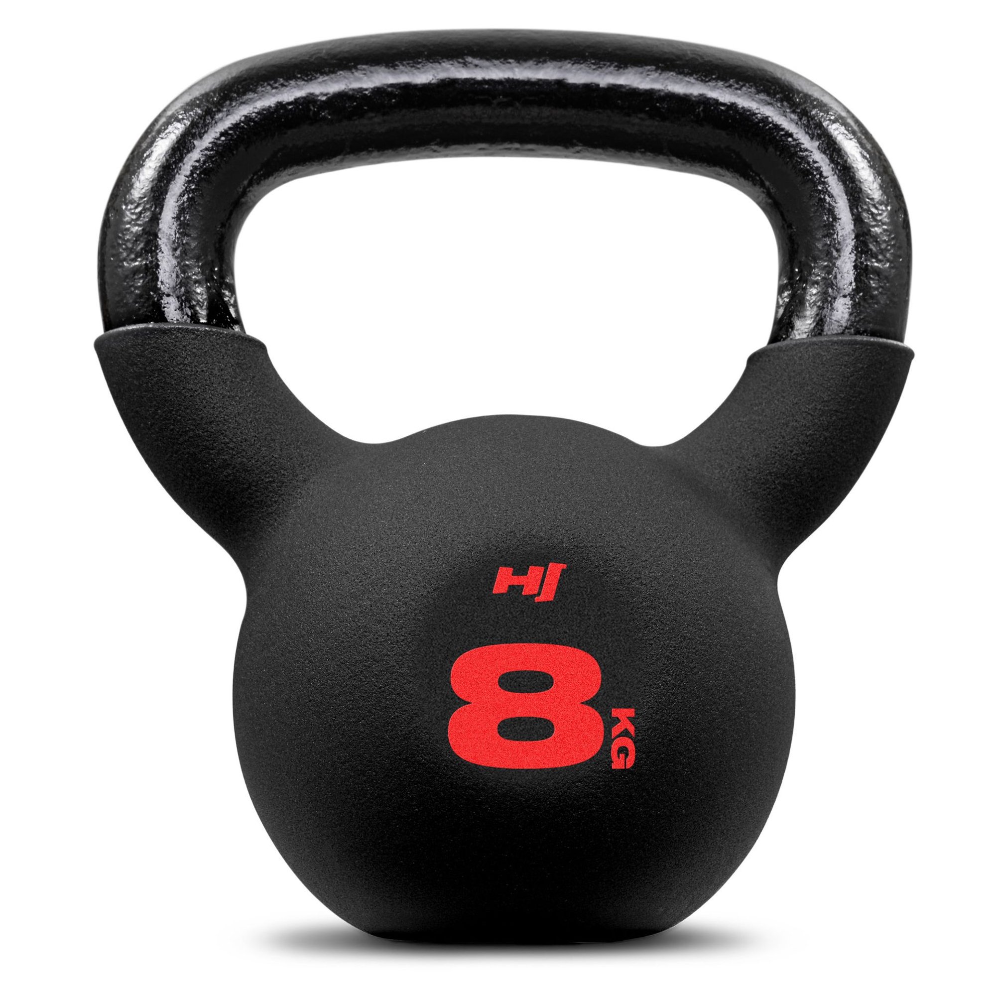 Hop-Sport Kettlebell 6 kg aus Kunststoff mit roter Gewichtsanzeige