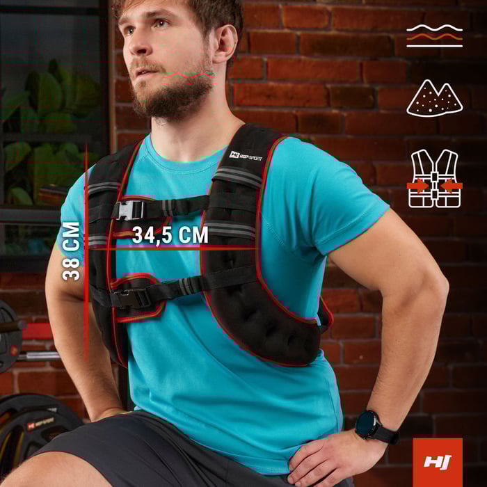 Gewichtsweste – Passform und Maße am Oberkörper (Brustumfang)