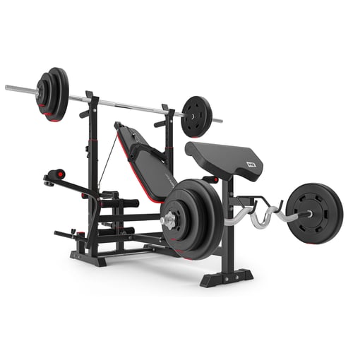 Hantelset 75kg + Hantelbank HS-