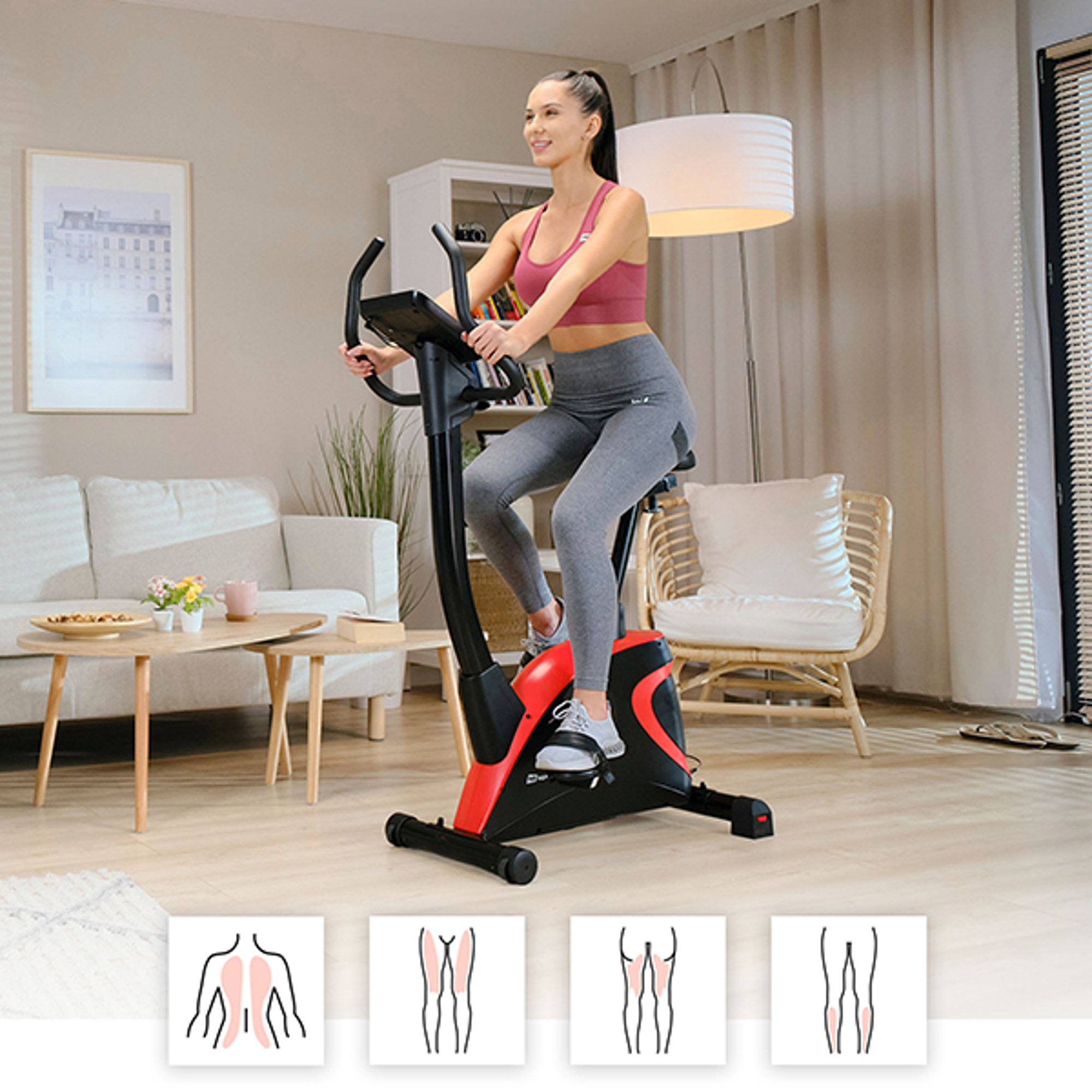 Effektives Ganzkörpertraining auf einem Hometrainer Host