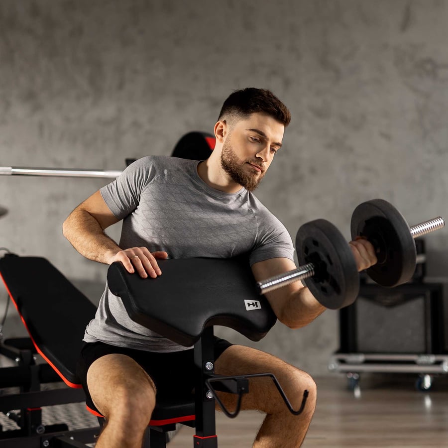 Hantelbank HS-1075 mit Latzug