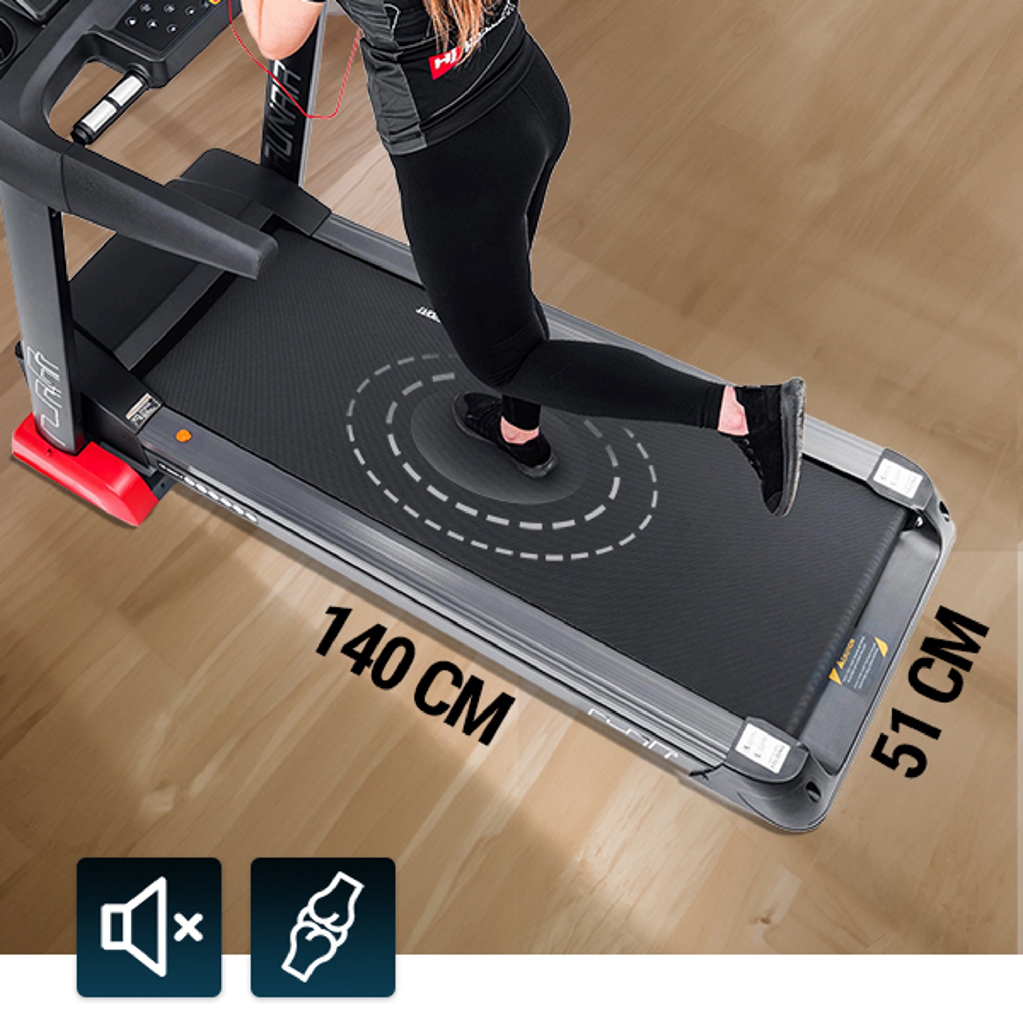 Stoßdämpfersystem bei Laufband HS-3500LB Runair