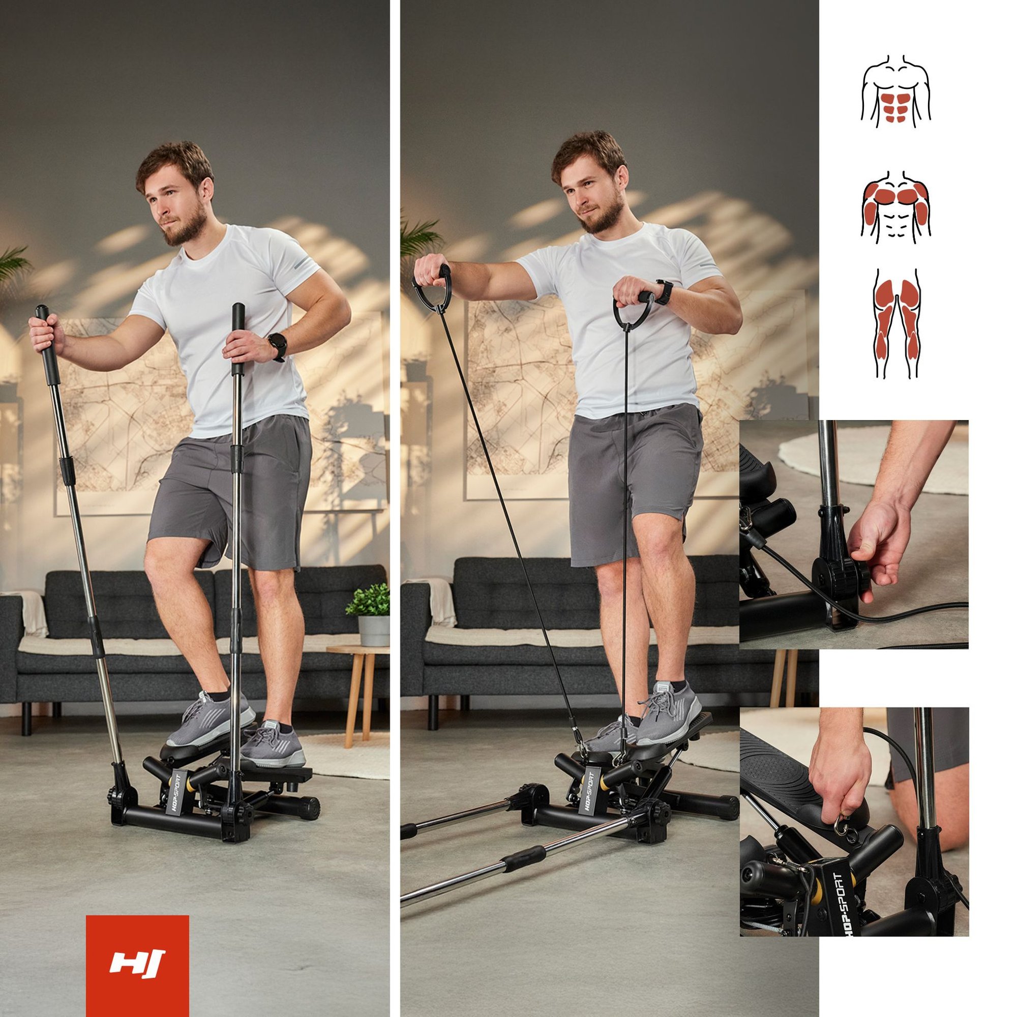 Effizientes Training für Beine, Bauch, Arme und Rücken mit dem HS-050S Norg von Hop-Sport