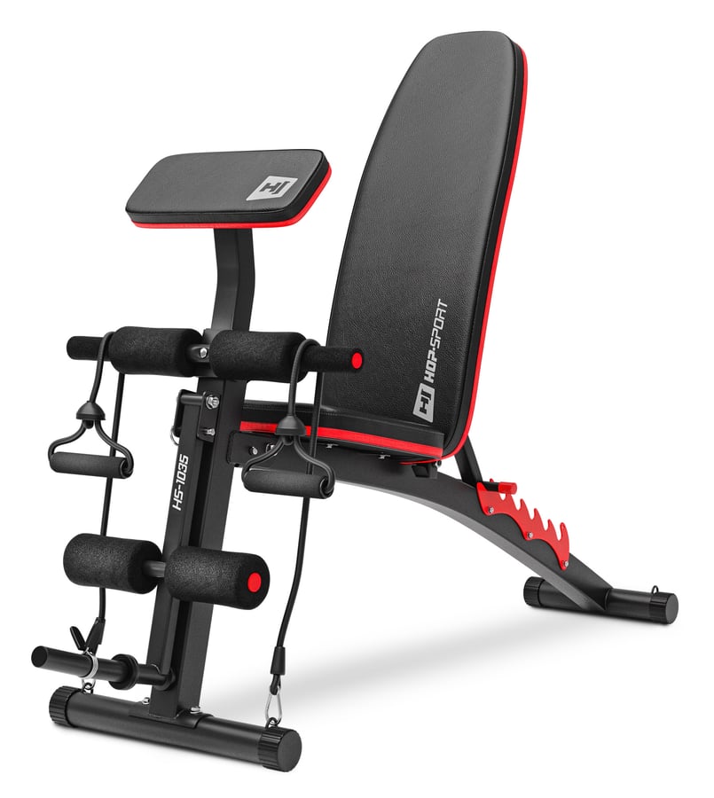 Hantelset 66kg + Hantelbank HS-