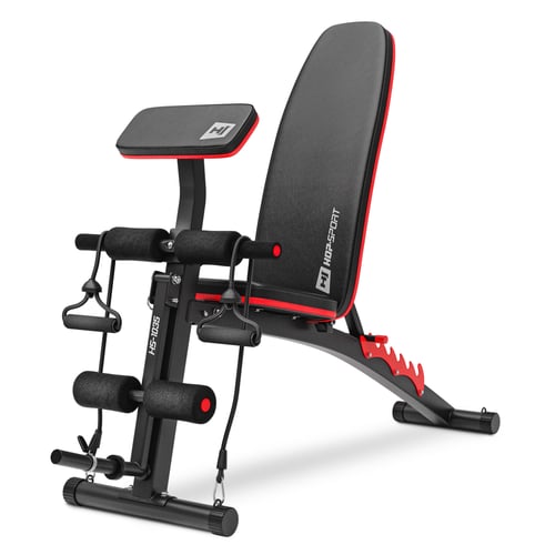 Hantelset 66kg + Hantelbank HS-