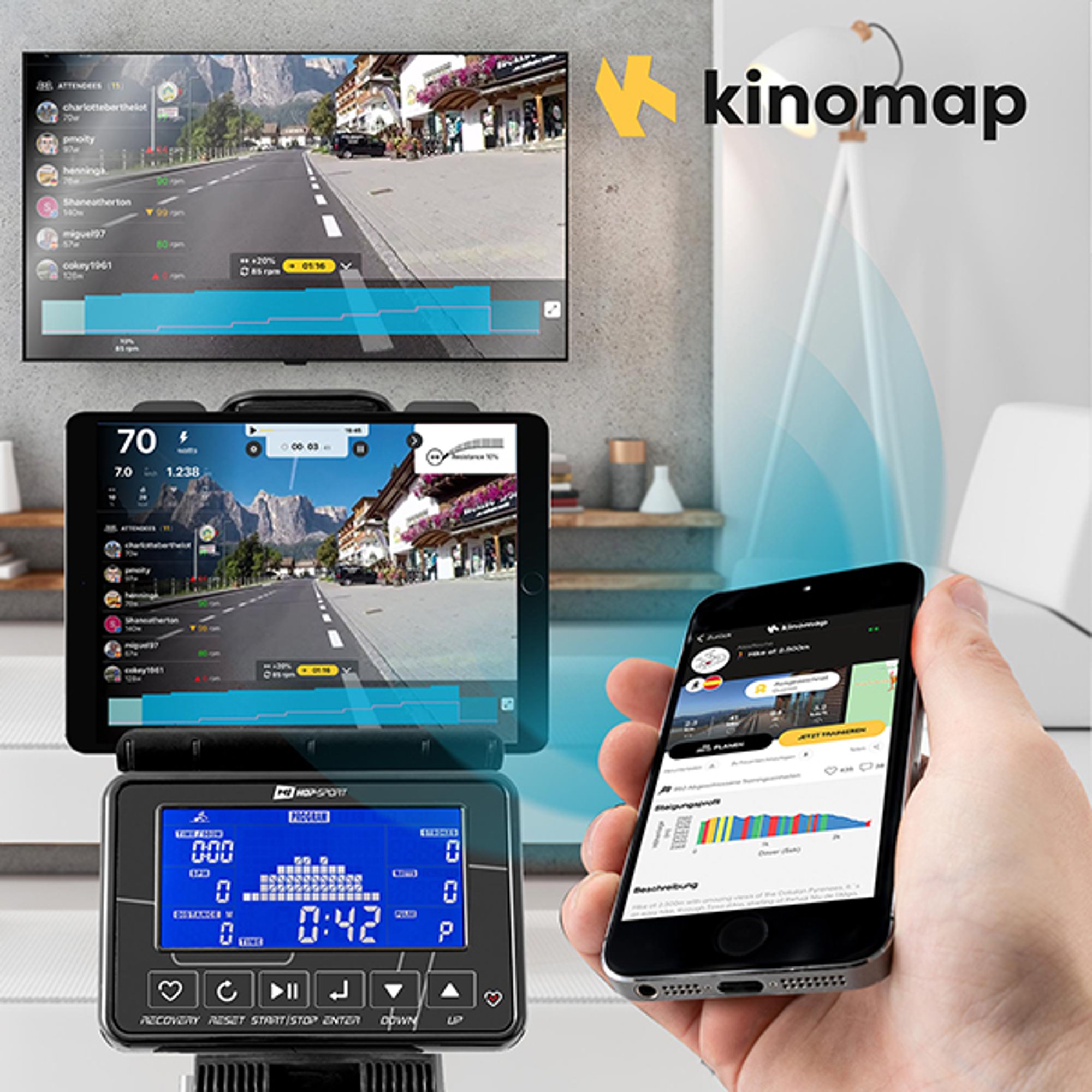 Kompatibilität mit der Kinomap Applikation 