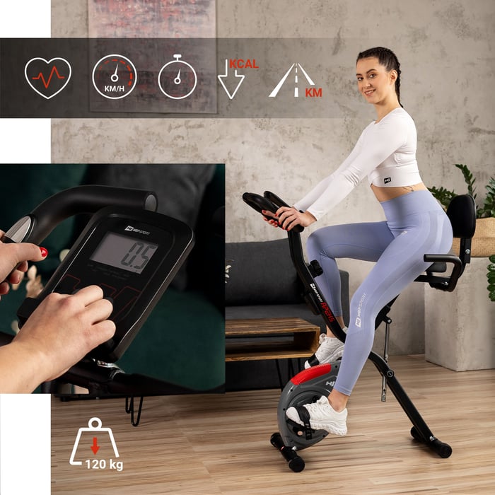 Ordinateur d’entraînement du vélo d’appartement HS-3030X Apeks avec écran LCD