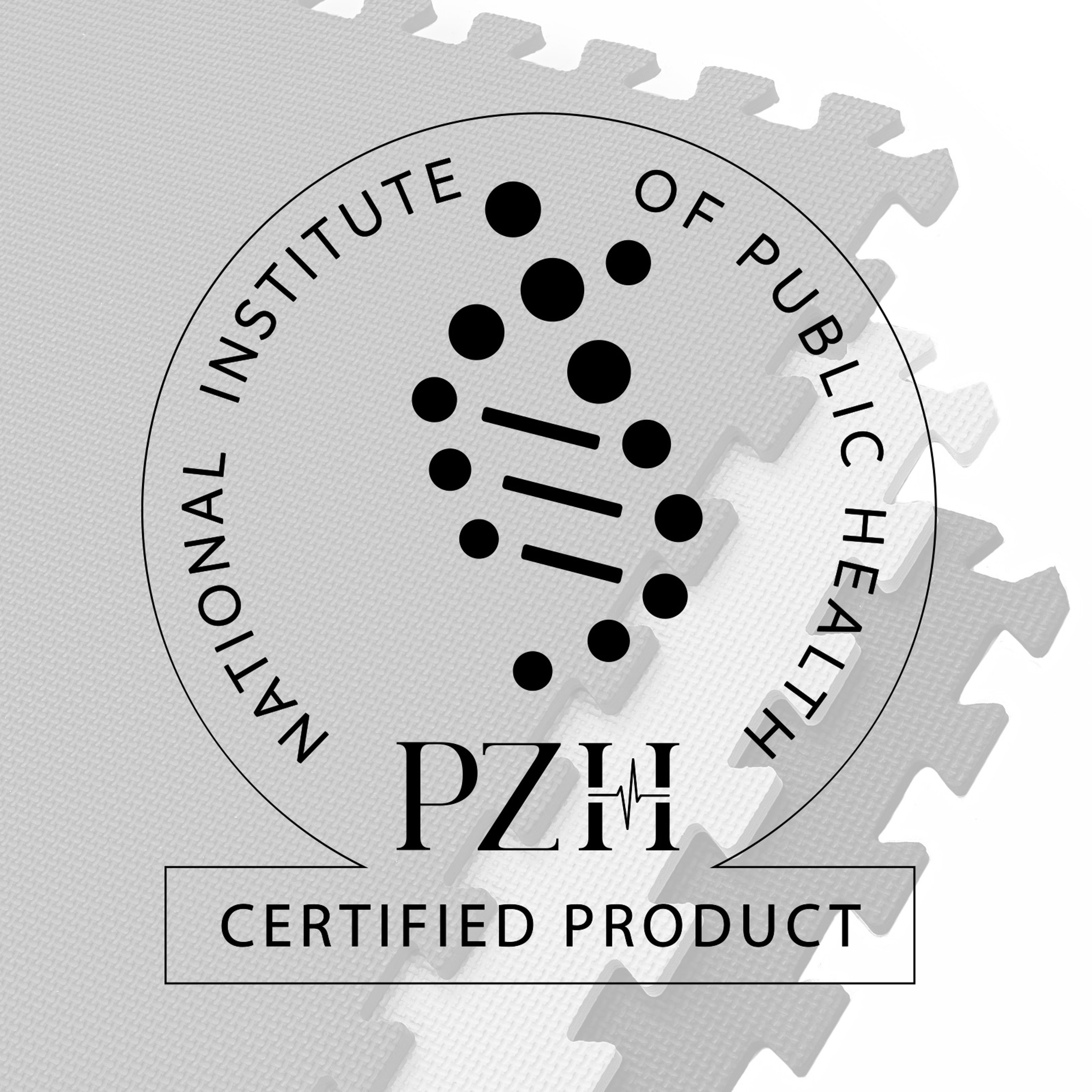 Unsere Puzzlematten HS-A010PM haben das NIZP PZH Zertifikat
