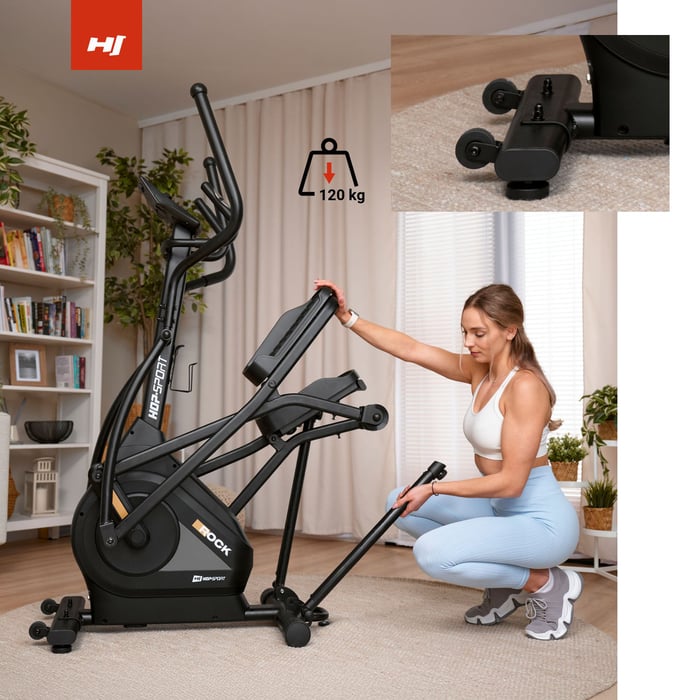 Kompakt & klappbar – mit Transportrollen, bis 120 kg belastbar, ideal für kleine Räume.