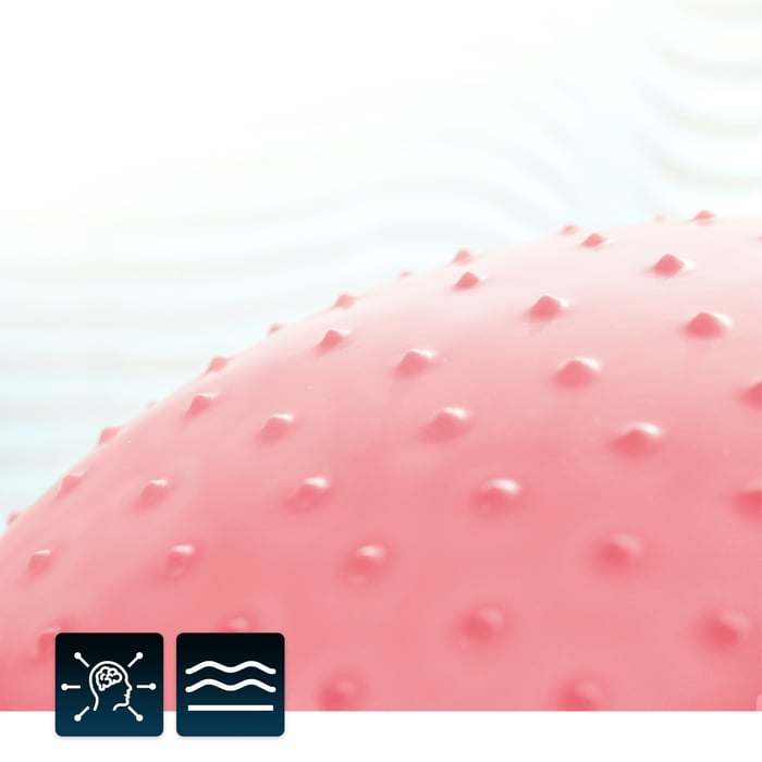 Massierende Noppen für anpassbare Massage