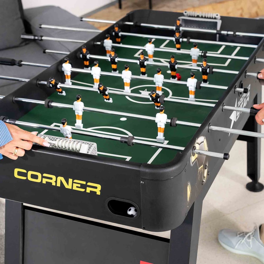 Tischkicker CORNER- schwarz-rot