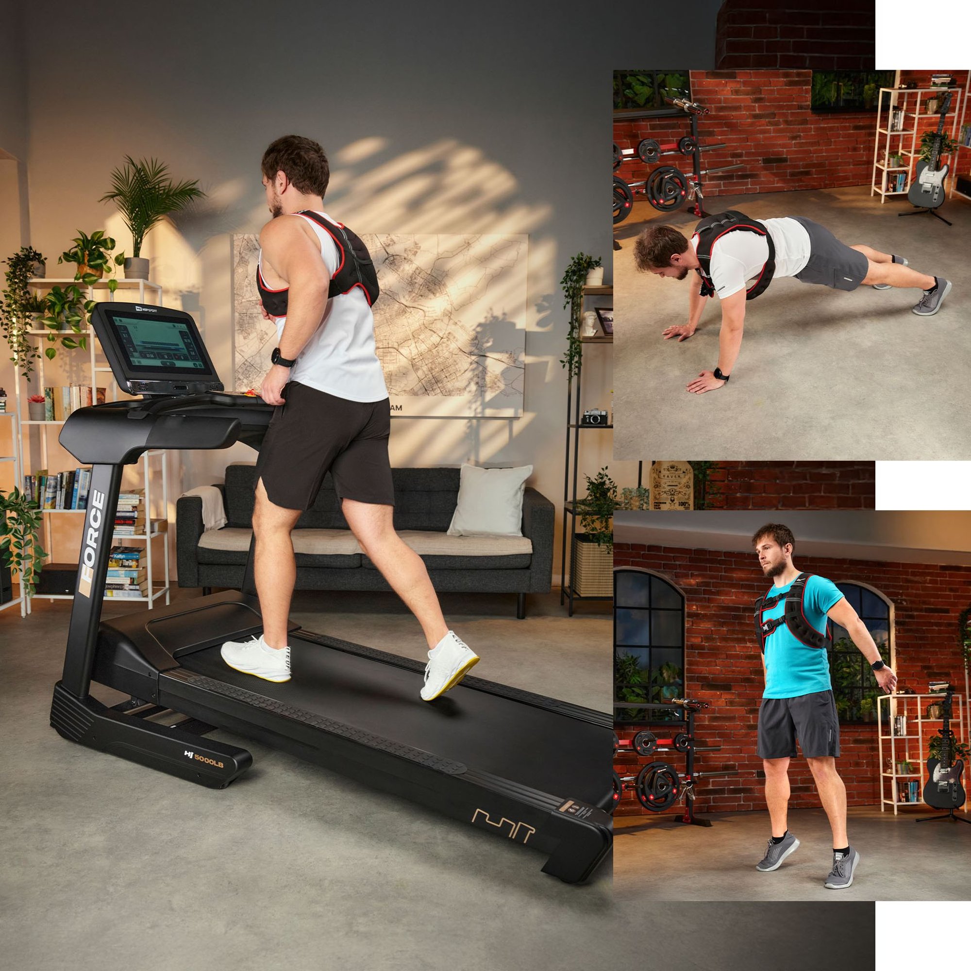 Gewichtsweste beim Lauftraining auf dem Laufband