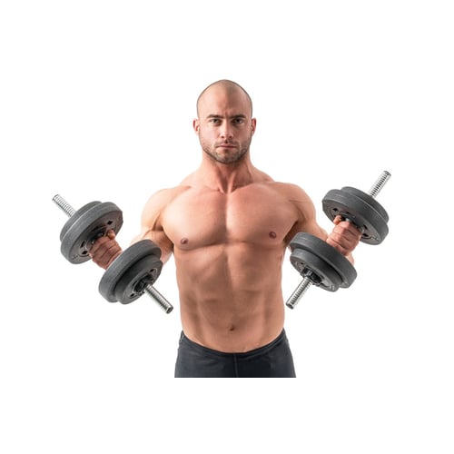 Hop-Sport Hantelset 75kg, Hante