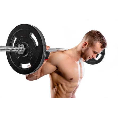 39kg Guss Hantelset Langhantel