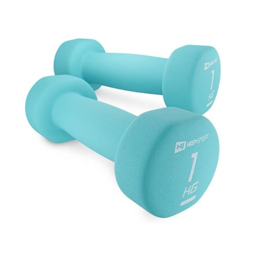 Hellblaue Neopren-Kurzhanteln 1 kg von Hop-Sport