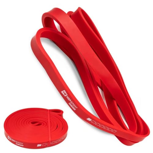 Rotes Widerstandsband von Hop-Sport für Klimmzugunterstützung
