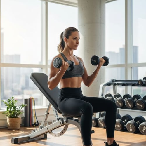 Bizeps Curls auf der Schrägbank mit Kurzhanteltraining