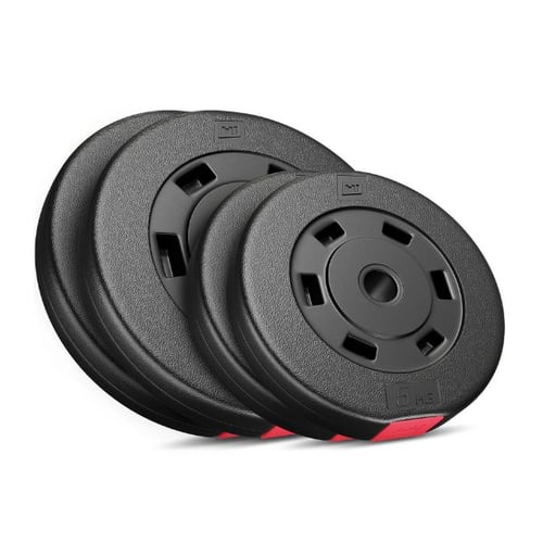 Kunststoffummantelte Hantelscheiben 5 kg von Hop-Sport mit Griffmulden