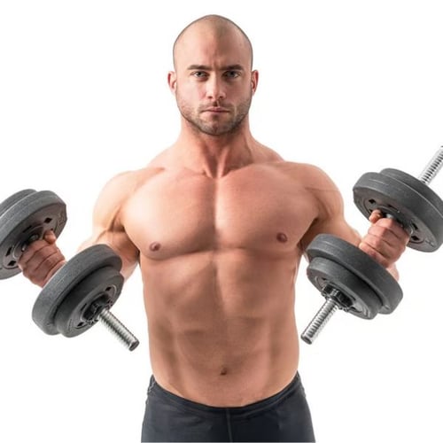 Muskeltraining mit Hop-Sport Kurzhanteln – freie Gewichte im Einsatz