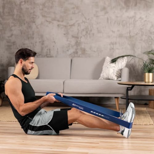 Beintraining mit Fitnessband von Hop-Sport für Zuhause