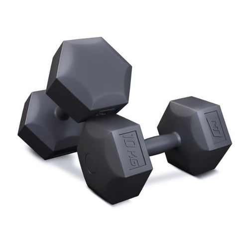 Schwarze Hexagon-Kurzhanteln 10 kg von Hop-Sport