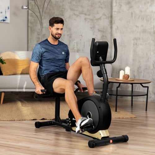 Hop-Sport Liegeergometer mit Magnetwiderstand für komfortables Cardiotraining