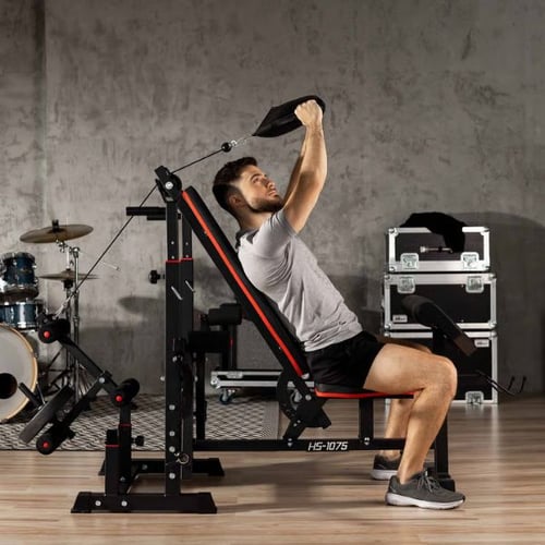 Produkttest: Multifunktions-Hantelbank HS-1075 mit Latzugturm von Hop-Sport