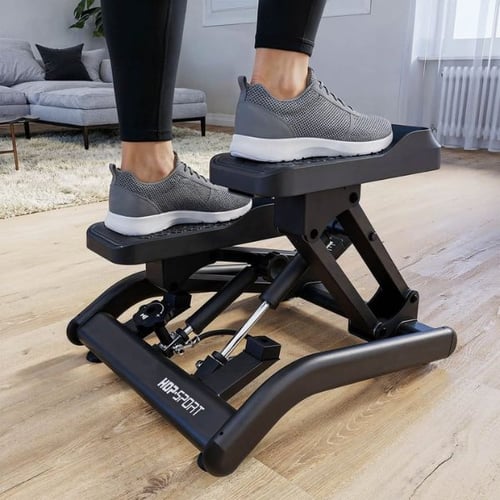 Füße auf Mini Stepper Hop-Sport im Wohnzimmer, Büro Fitnessgeräte für Bewegung