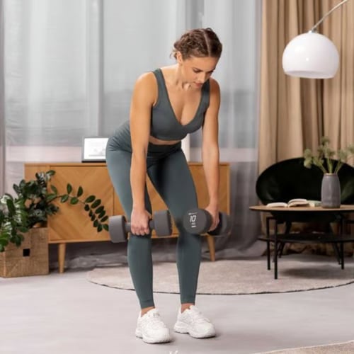 Hop-Sport Kurzhantel-Romanian Deadlift zum Gluteus-maximus-Training