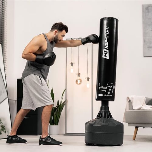 Boxsack Test: Training mit dem freistehenden Hop-Sport Boxsack zu Hause