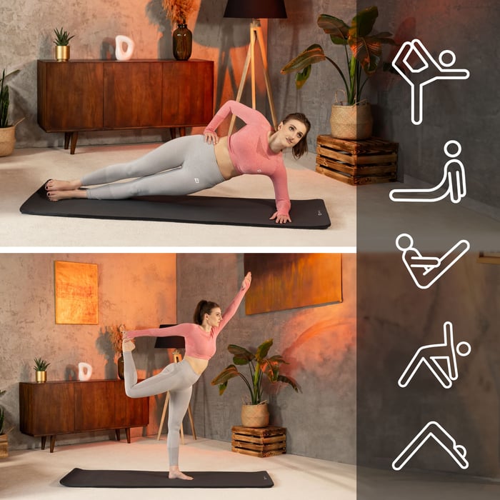 Tapis d’entraînement Hop-Sport pour yoga pilates musculation