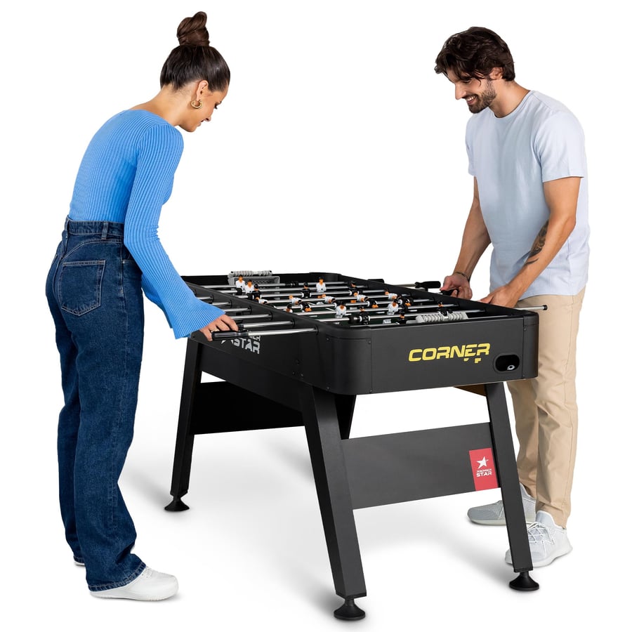 Tischkicker CORNER- schwarz-rot