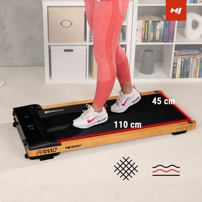 HS-850WP Primo mit 45×110 cm Lauffläche & Dämpfung – gelenkschonend, platzsparend & stilvoll trainieren