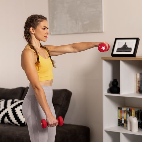 Zestaw hantelek winylowych okrą