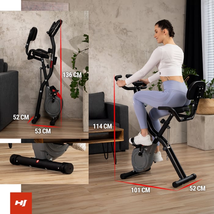Klappbares und kompaktes Hometrainer von Hop-Sport