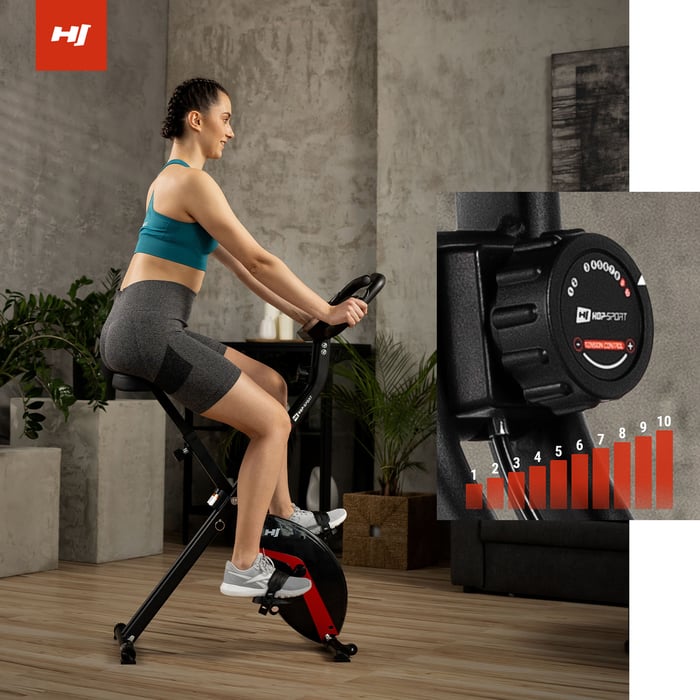 Système de résistance manuelle du vélo cardio réglable sur 10 niveaux