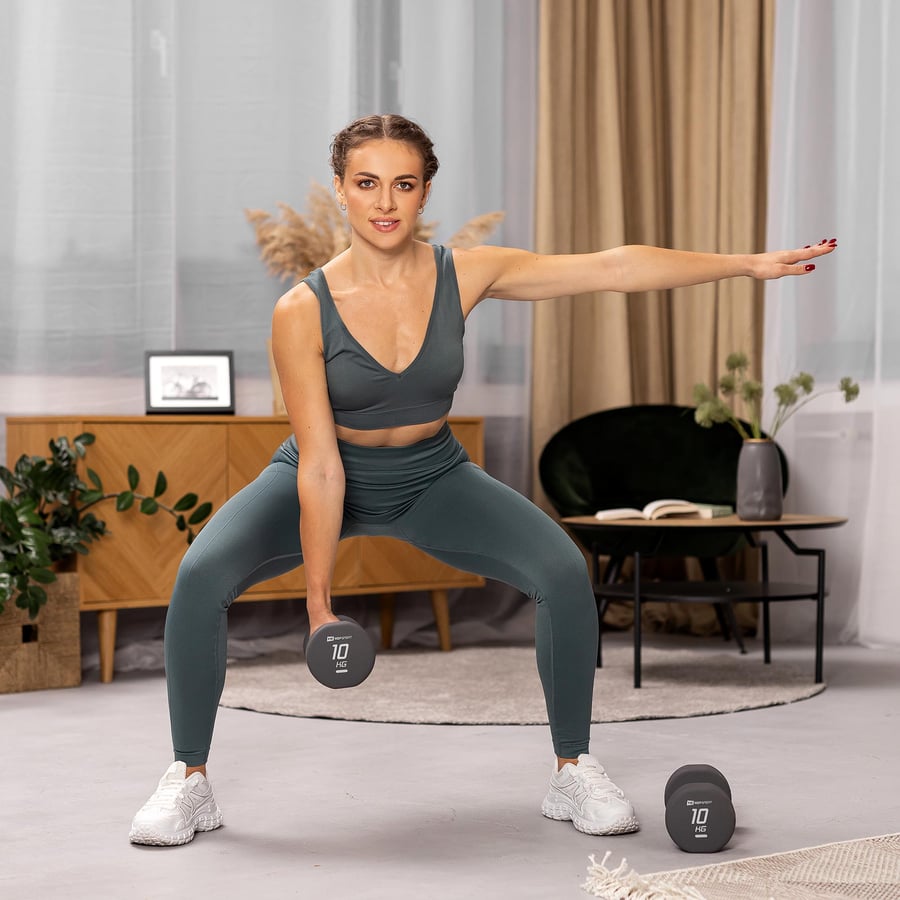 Zestaw hantelek winylowych okrą