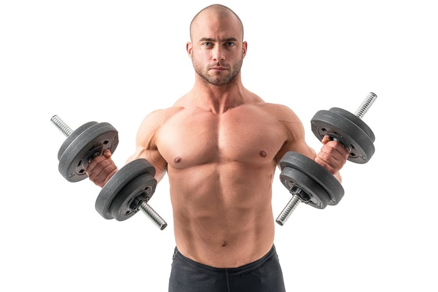 Hop-Sport Hantelset 125kg, Hant