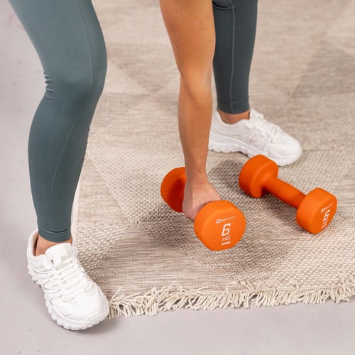 Zestaw hantelek winylowych okrą