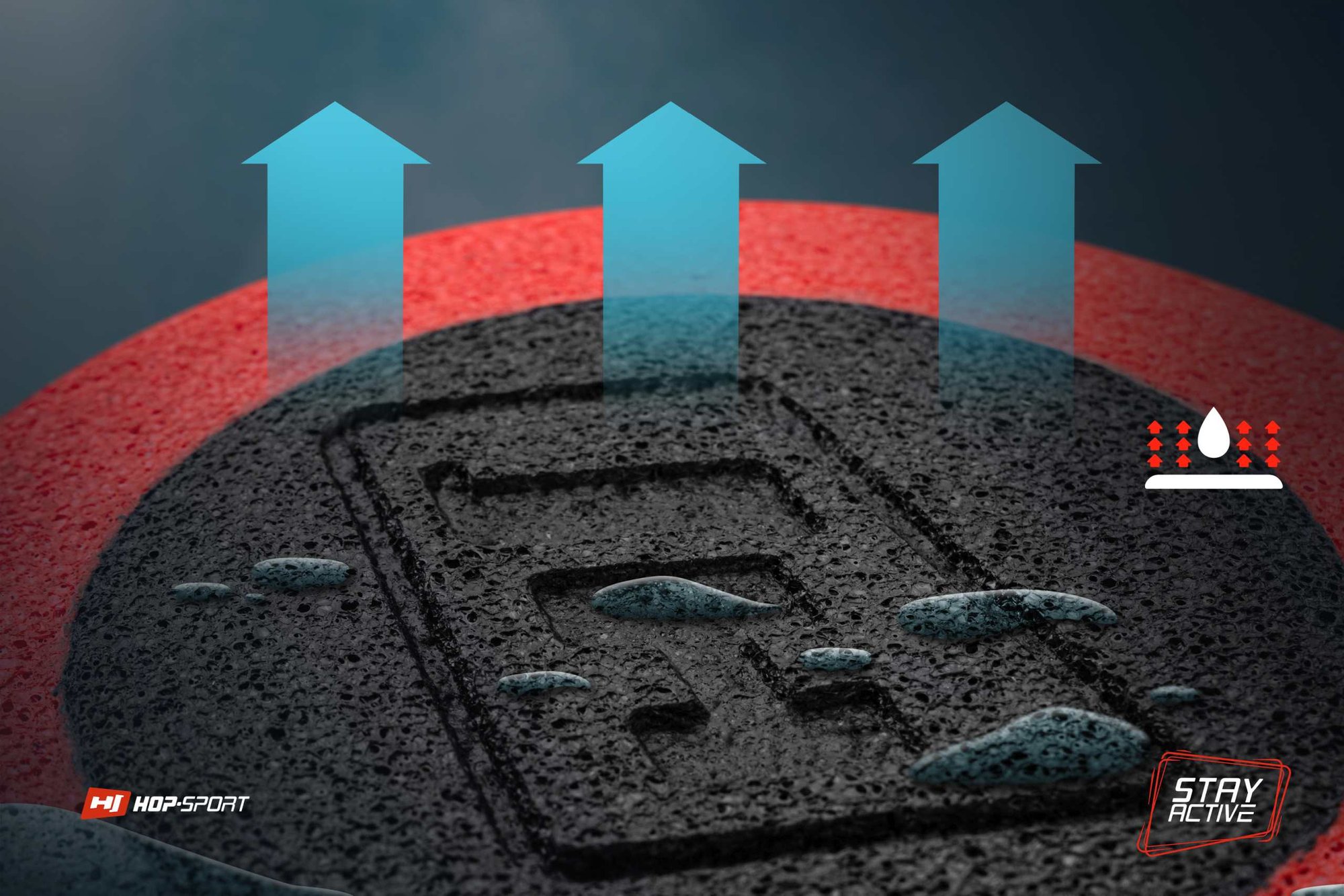Die Faszienrolle von Hop-Sport ist aus hochwertigem, geschäumtem Polyethylen hergestellt. Das Material ist wasser- und geruchsresistent und leicht zu reinigen.