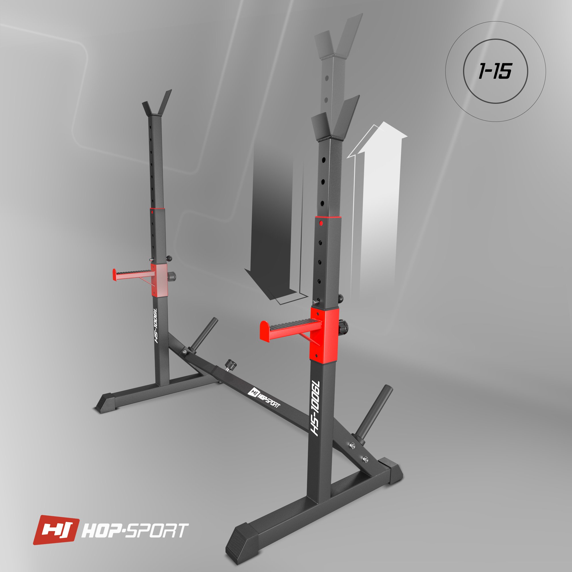 verstellbare Langhantelablagen bei HS-1006L