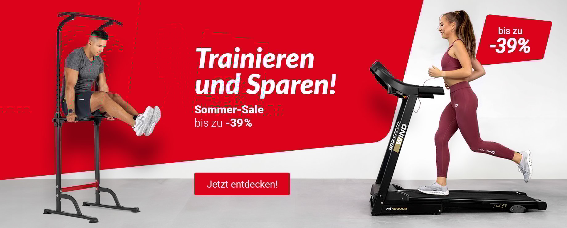 Trainieren und Sparen! Sommer-Sale bis zu -39 %