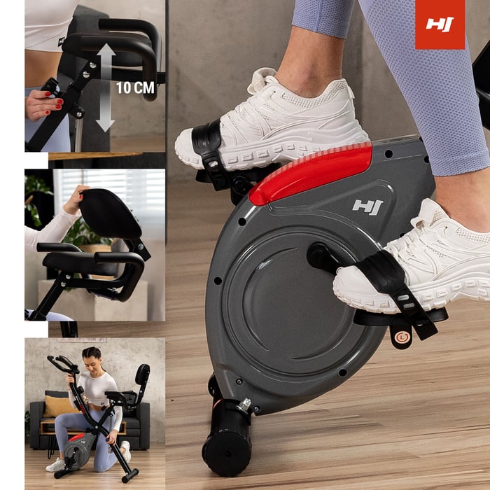 Confort et stabilité sur le vélo fitness HS-3030X Apeks grâce au siège ajustable