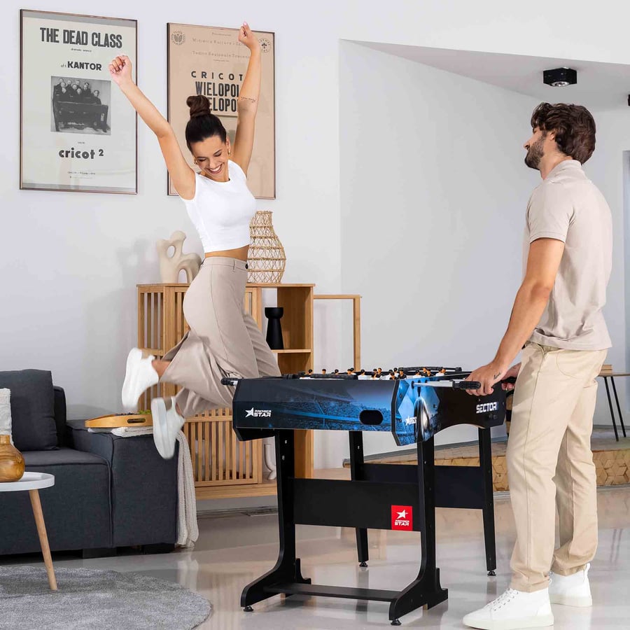 Tischkicker SECTOR- schwarz-wei