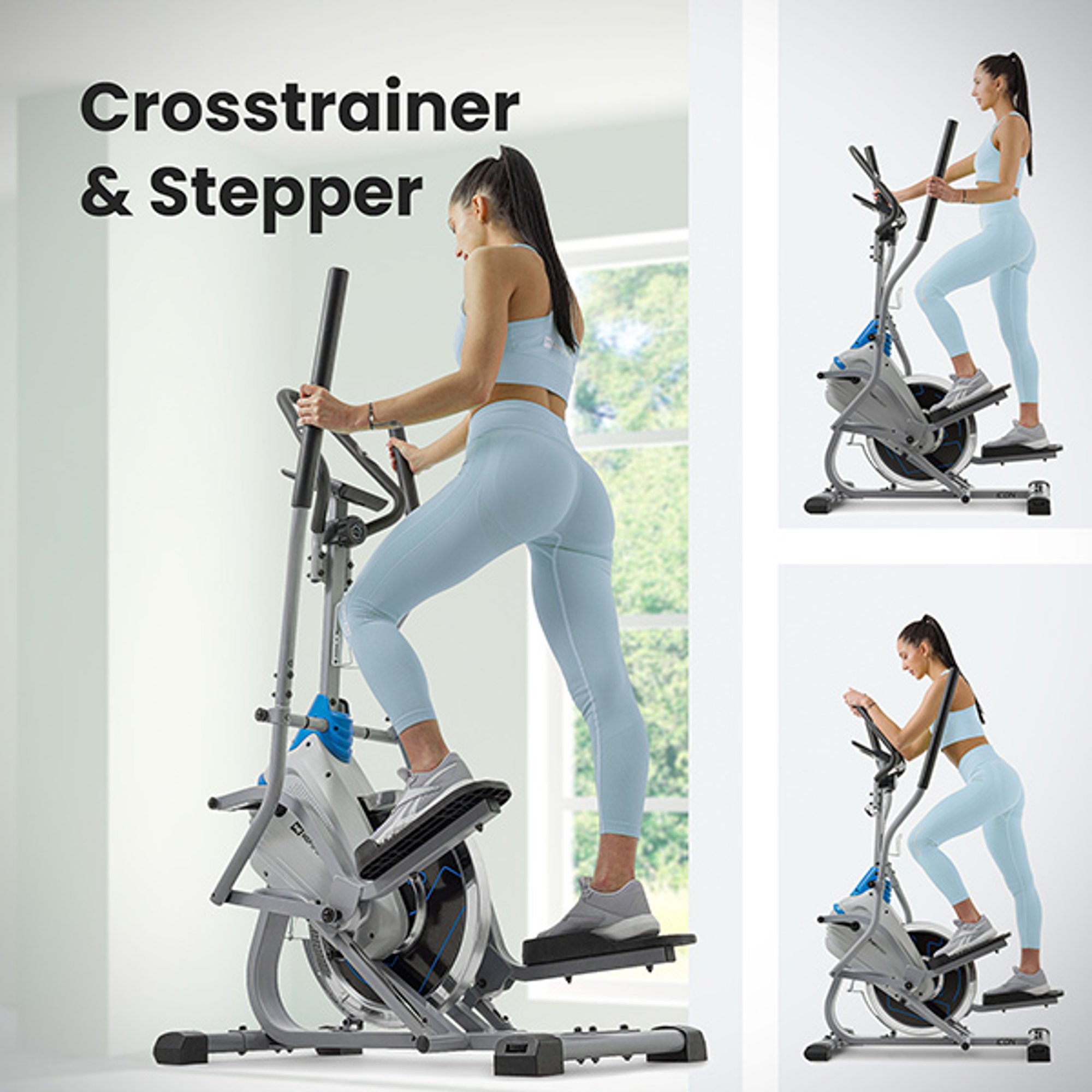 Trainings auf dem Crosstrainer Icon mit zwei Griffmöglichkeiten