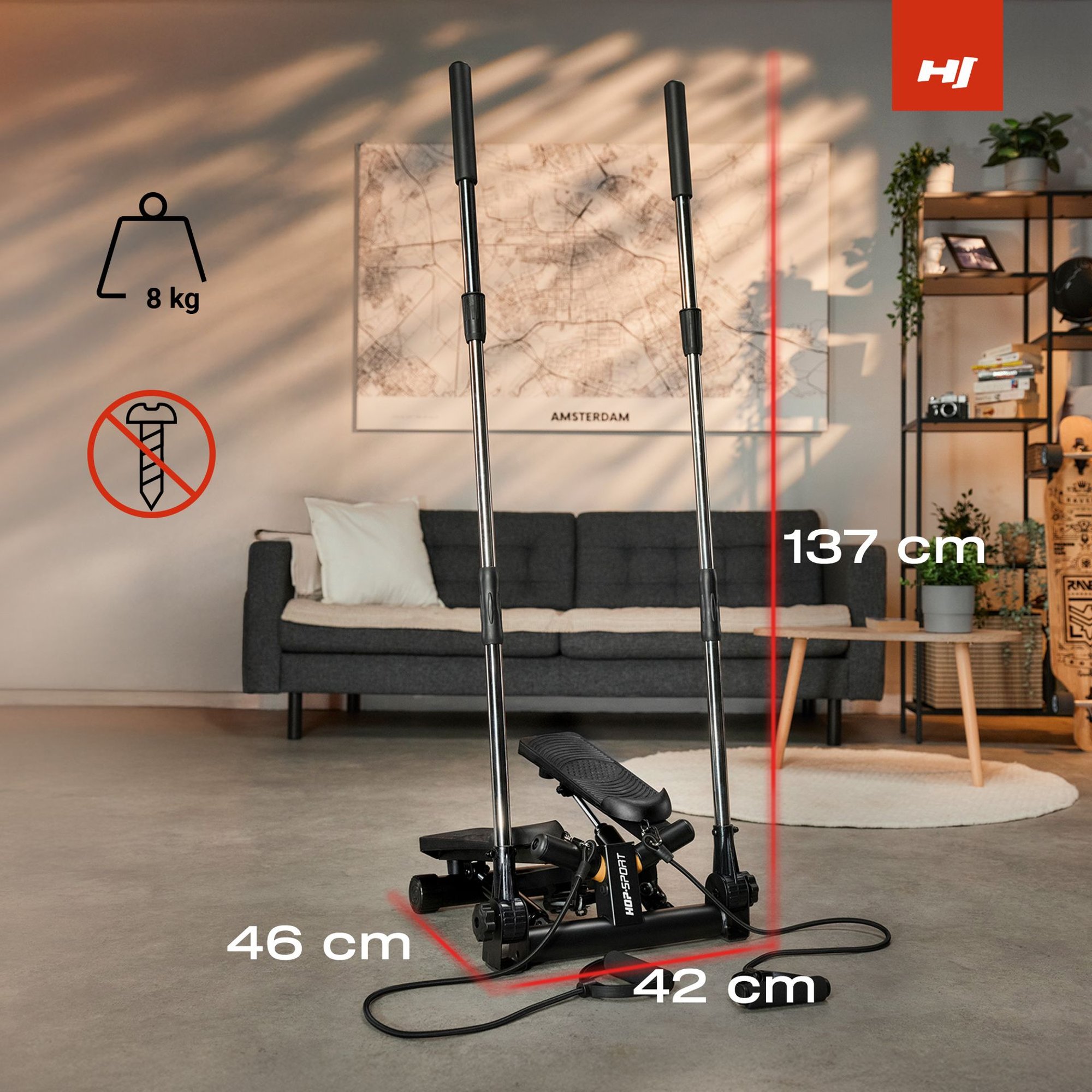 Kompakter Stepper HS-050S Norg – perfekt für zu Hause und kleine Trainingsbereiche