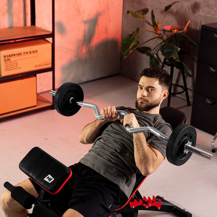 Hantelstangenset mit Lang-, SZ-