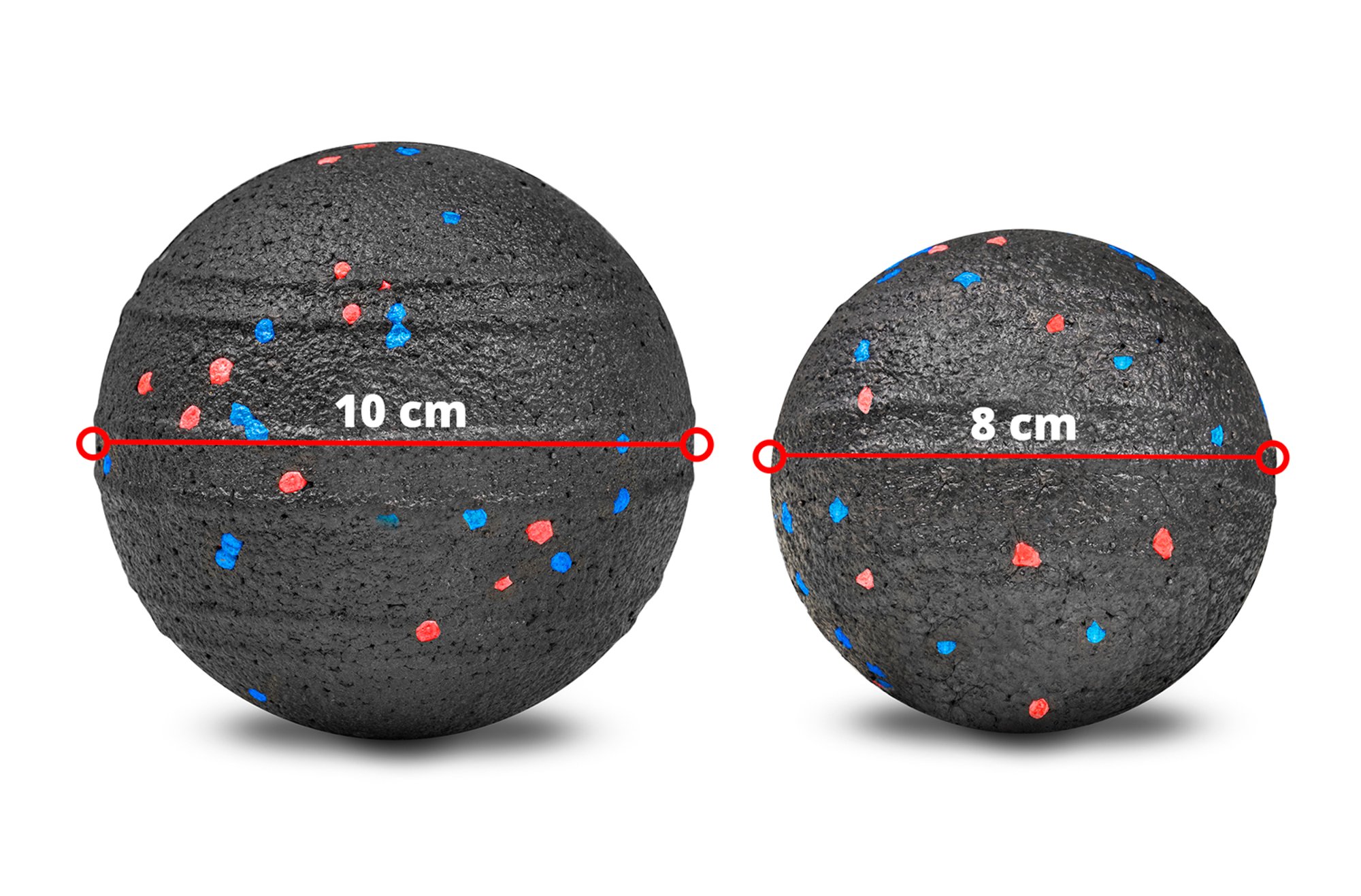 Punktuelle Selbstmassage mit 8 cm Massageball bei verspannten Muskeln und Schmerzen